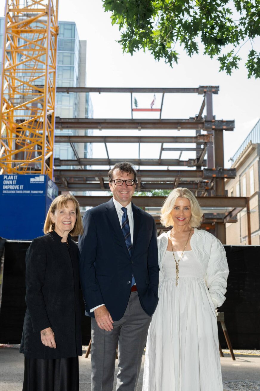 Portland Art Museum (PAM) Board Chair and Connection Campaign Co-Chair Alix Meier Goodman, PAM Director Brian Ferriso, and PAM Trustee and Connection Campaign Co-Chair Angela Snow.