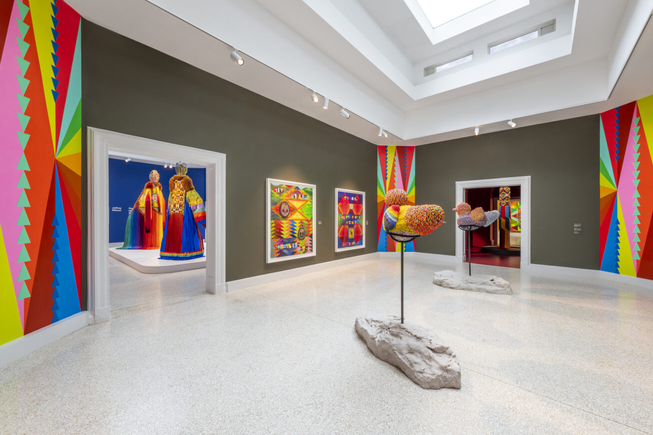 Gallery view of Jeffrey Gibson's the space in which to place me