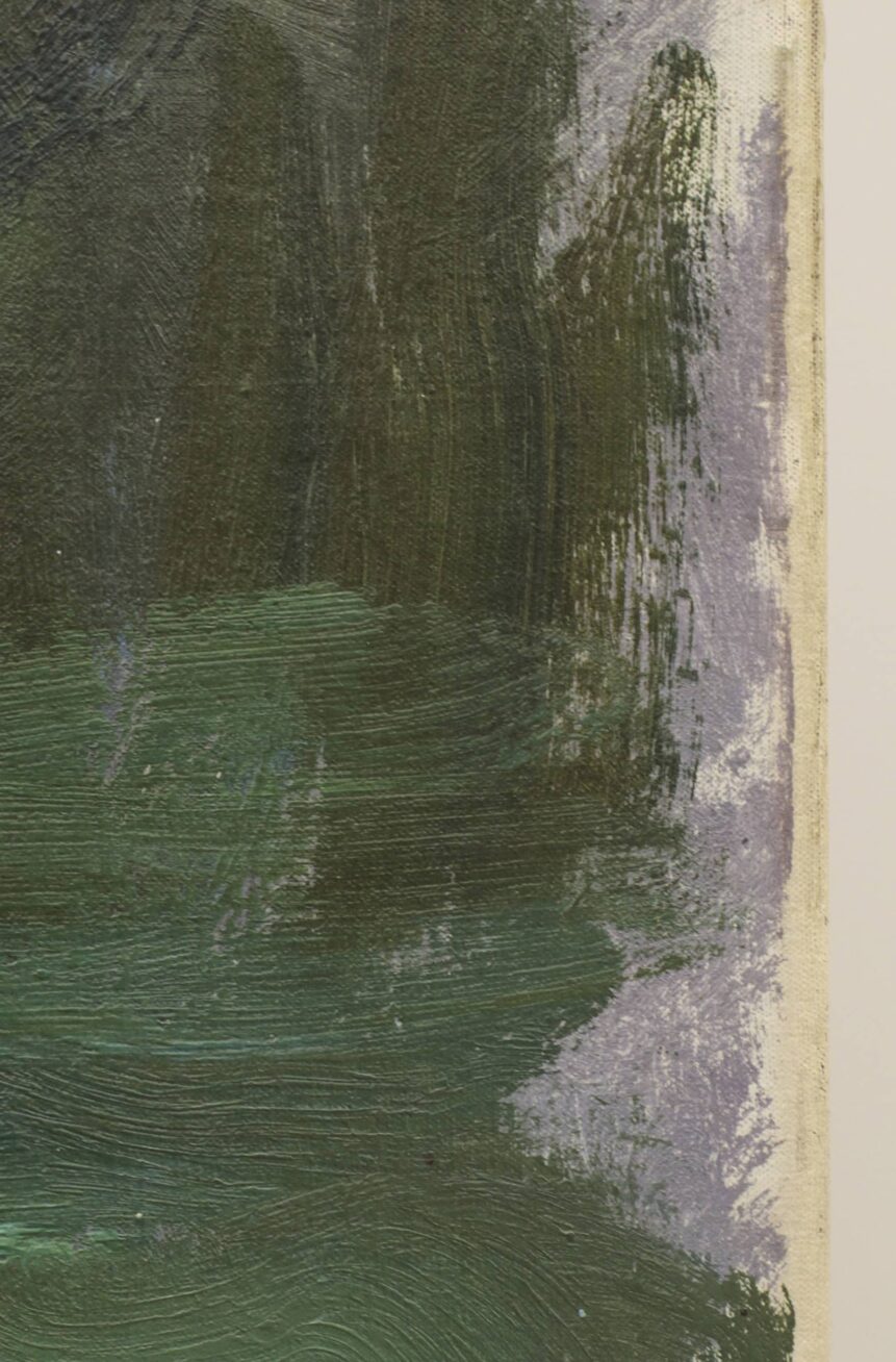 Detail of an impressionist painting, demonstrating "blocking in."
