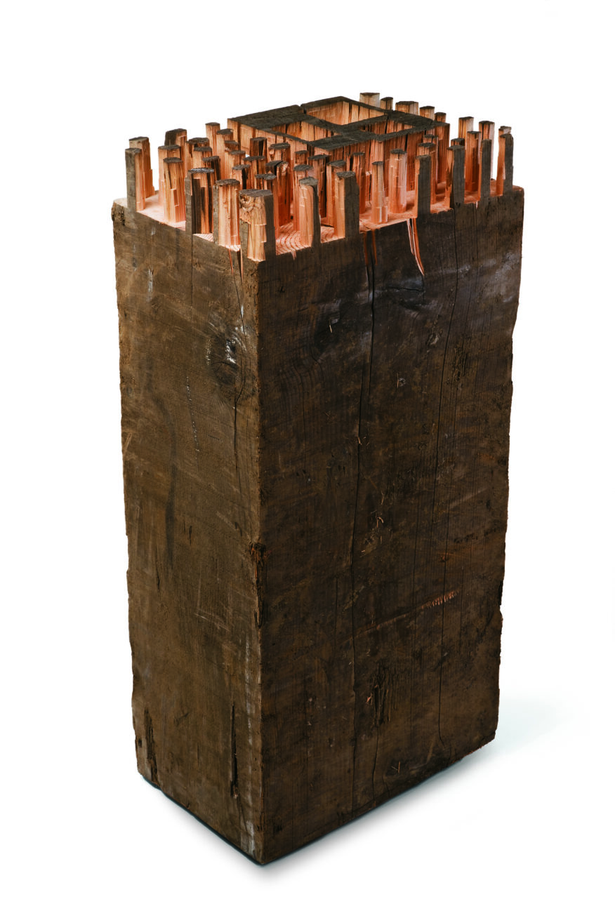 Photo of a study for a museum built from wood.