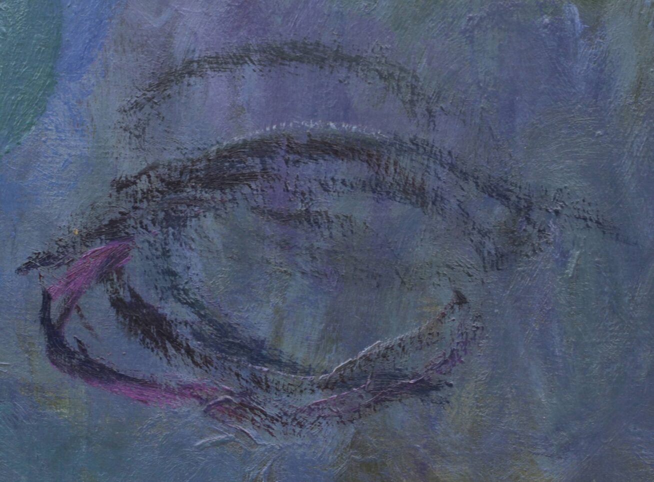 Detail of an impressionist painting, demonstrating "drybrush"