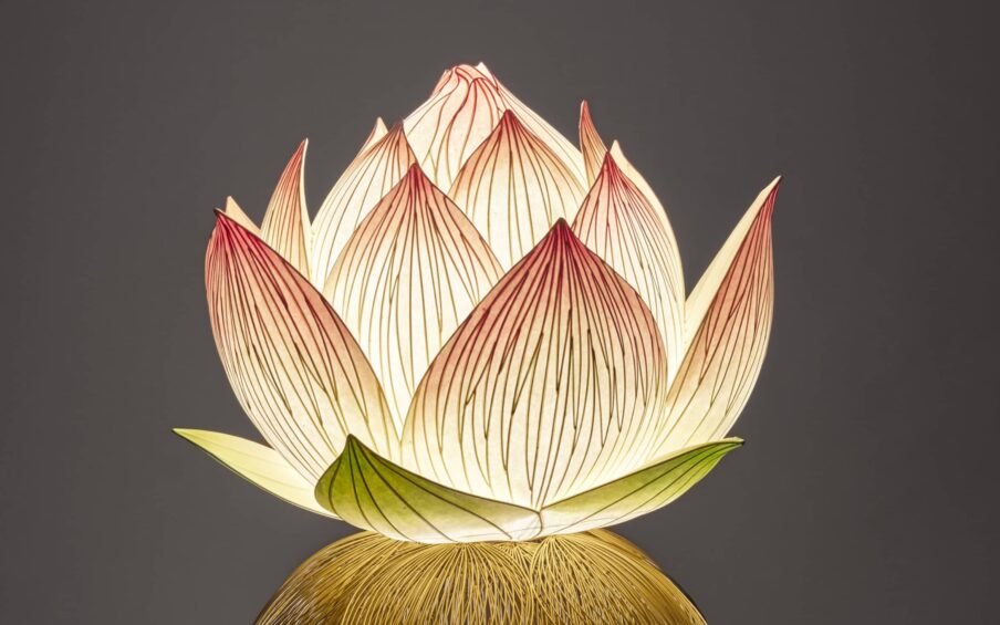 A paper lotus flower.