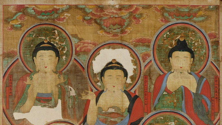 Painting of five buddhas