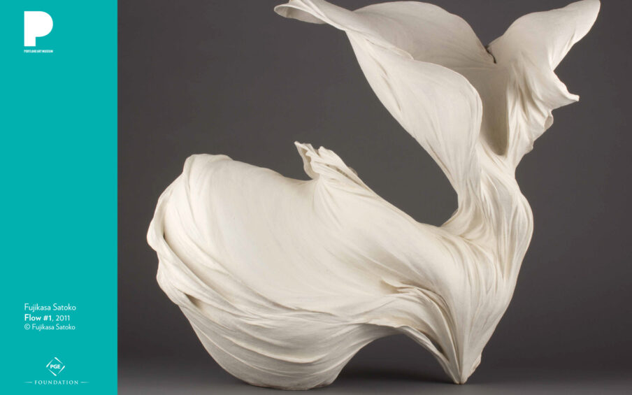 Fujikasa Satoko (Japanese, born 1980) Flow #1, 2011 Stoneware with matte white slip 26 1/8 x 27 x 23 1/8 inches Museum Purchase: Funds provided by the Asian Art Council © Fujikasa Satoko 2013.15.1