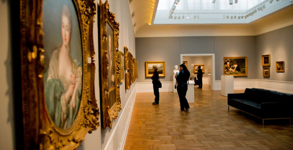 View of European art gallery