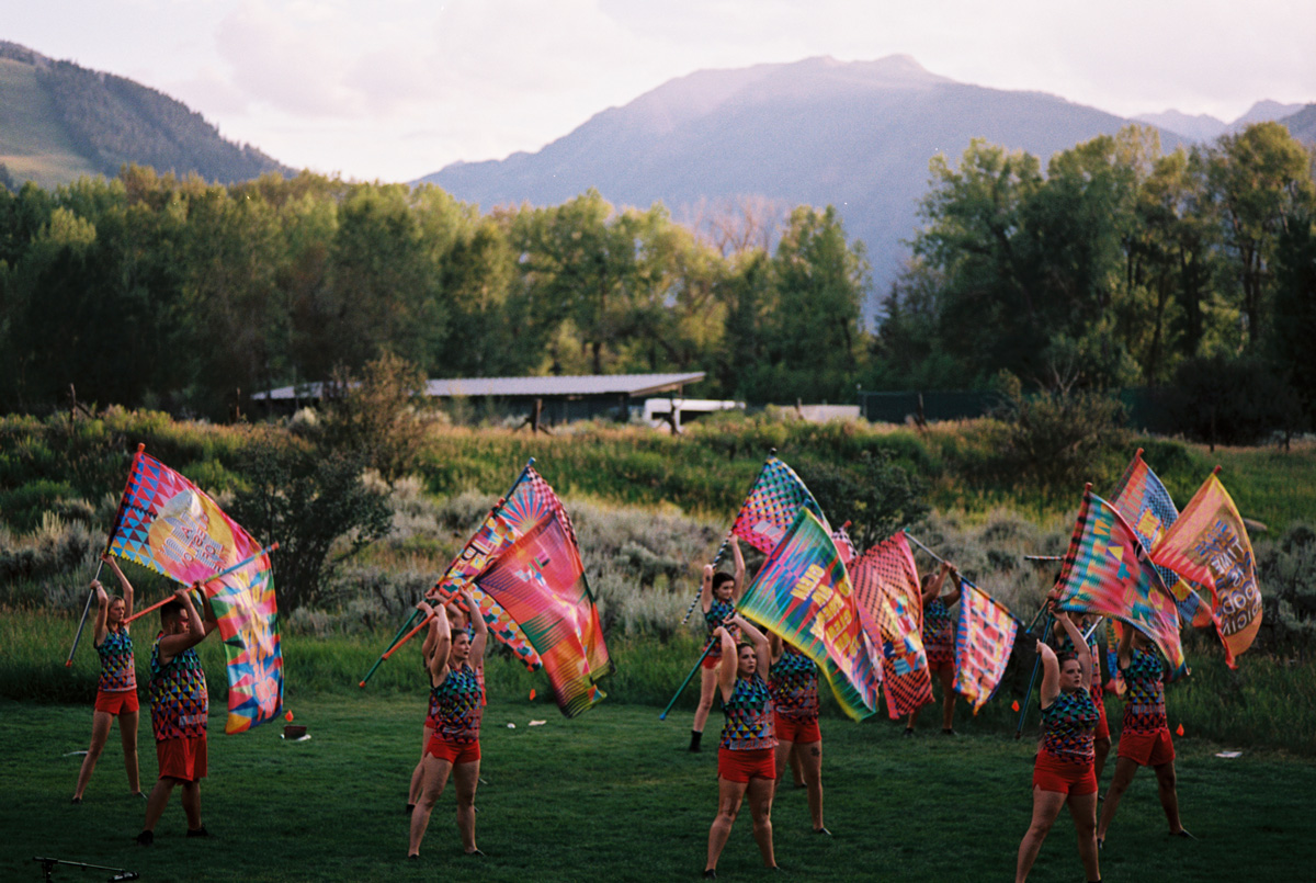 Jeffrey Gibson, The Spirits Are Laughing, 2022. Performance. 
Photo Courtesy of Jeffrey Gibson.