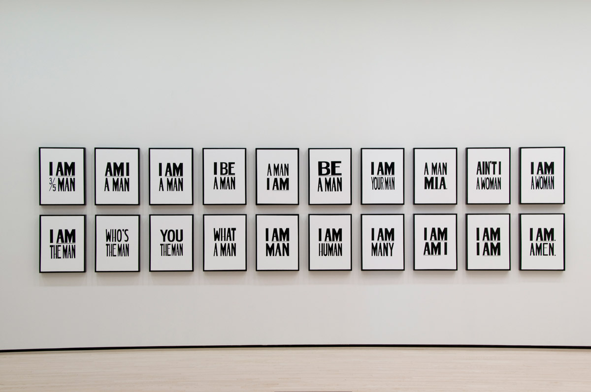 Hank Willis Thomas' artwork I Am. Amen.