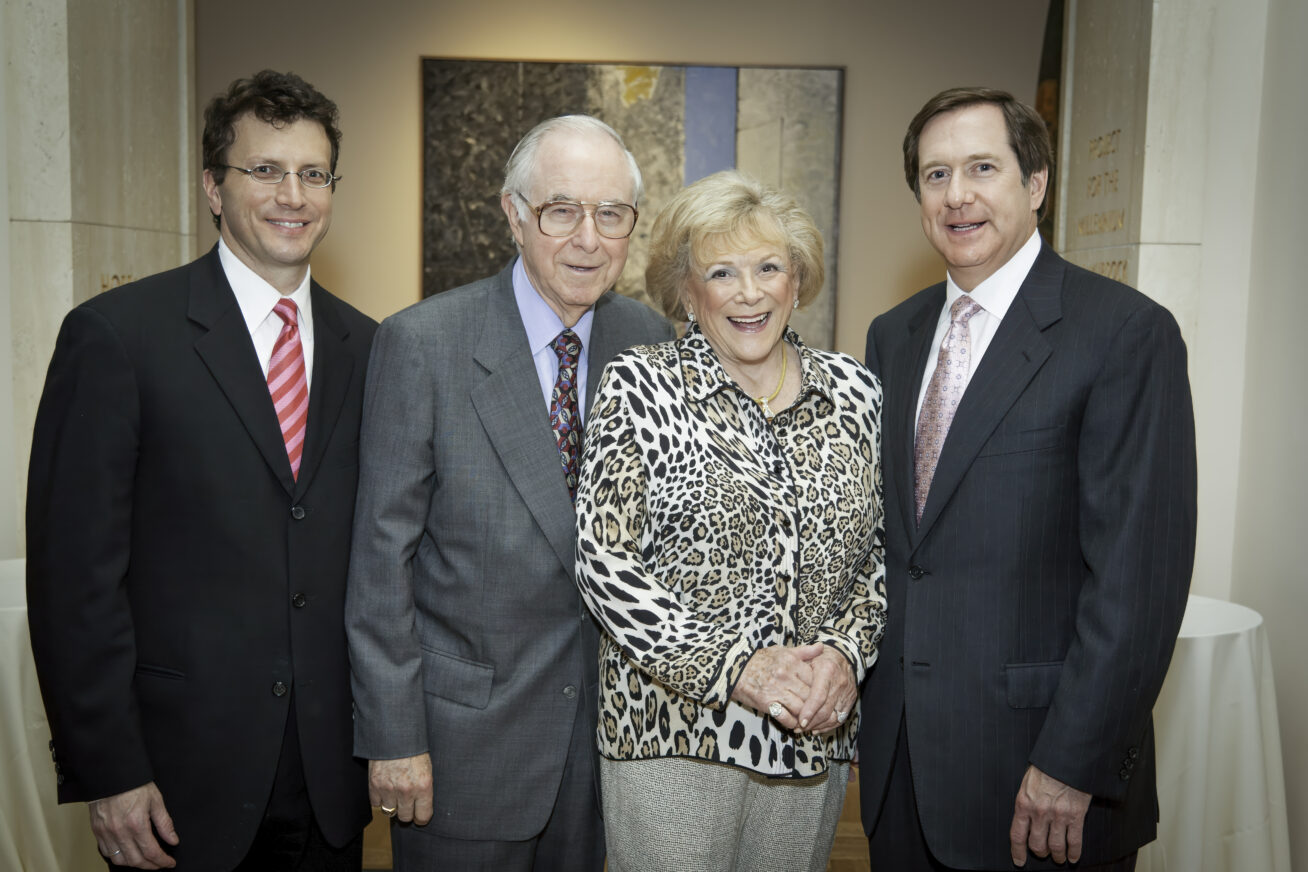 PAM Director Brian Ferriso in 2007 with Harold Schnitzer, Arlene Schnitzer, and Jordan Schnitzer. 