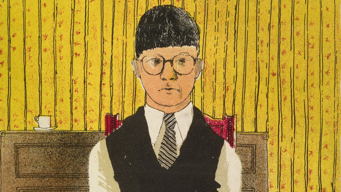 Self-portrait of artist David Hockney.