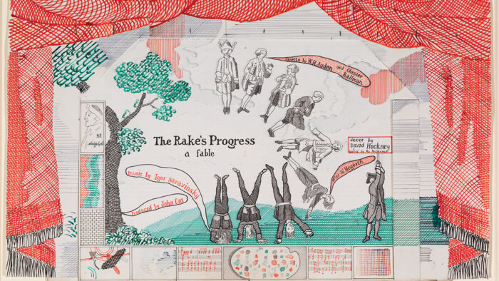 Drawing of a theater set