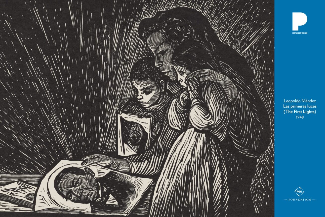 Poster for Leopoldo Méndez, Las primeras luces (The First Lights), 1948
