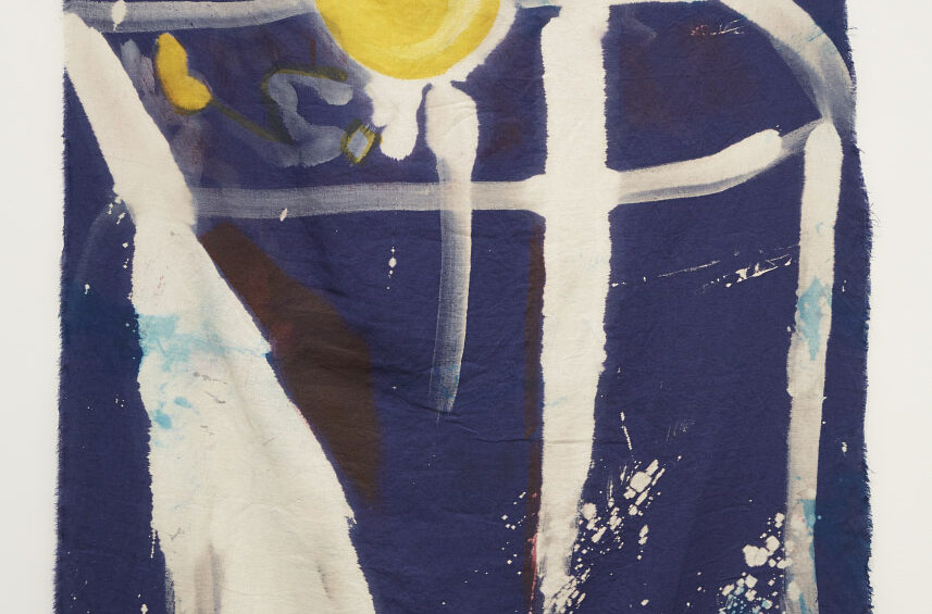 Kristan Kennedy (American, born 1972), W.L.L.B.L.N.D.N.E.S., 2017, ink, dye, and bleach on linen, 50 in x 42 in, Museum Purchase: Funds provided by the Arlene and Harold Schnizter Endowment for Northwest Art, 2017.103.1