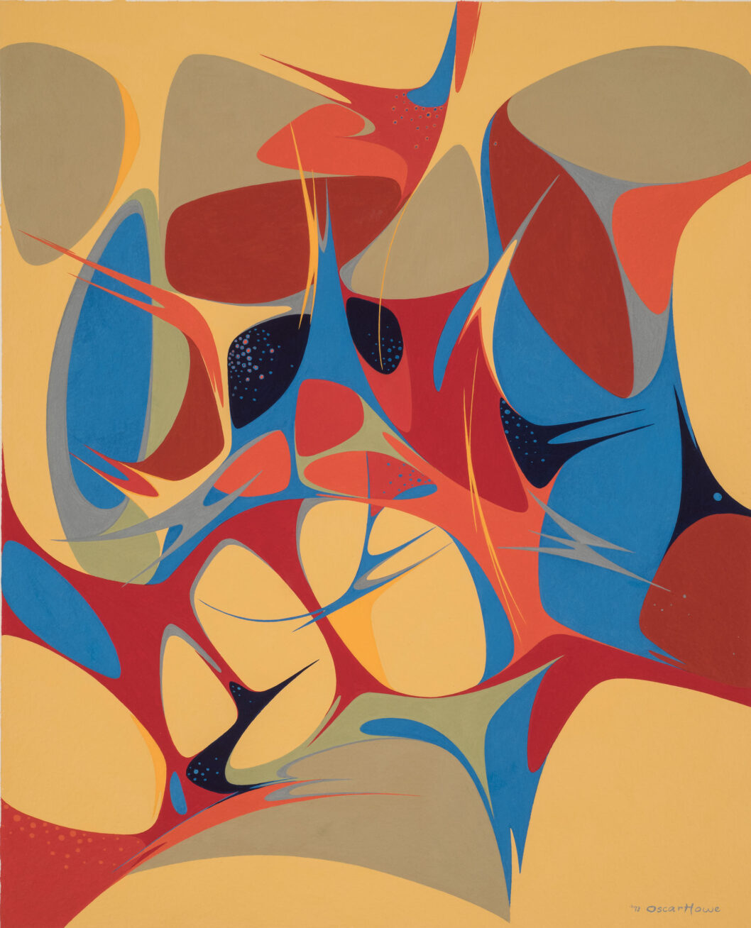 Abstraction after Wakapana painting by Oscar Howe