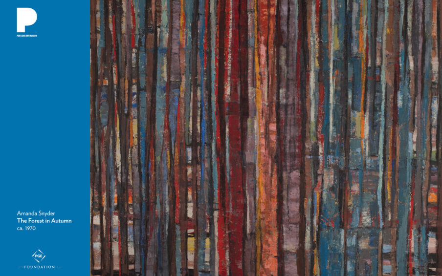 The Forest in Autumn, ca. 1970 Oil on wood 38 x 52 inches Gift of Blount International, Inc. Public domain 2012.112.27