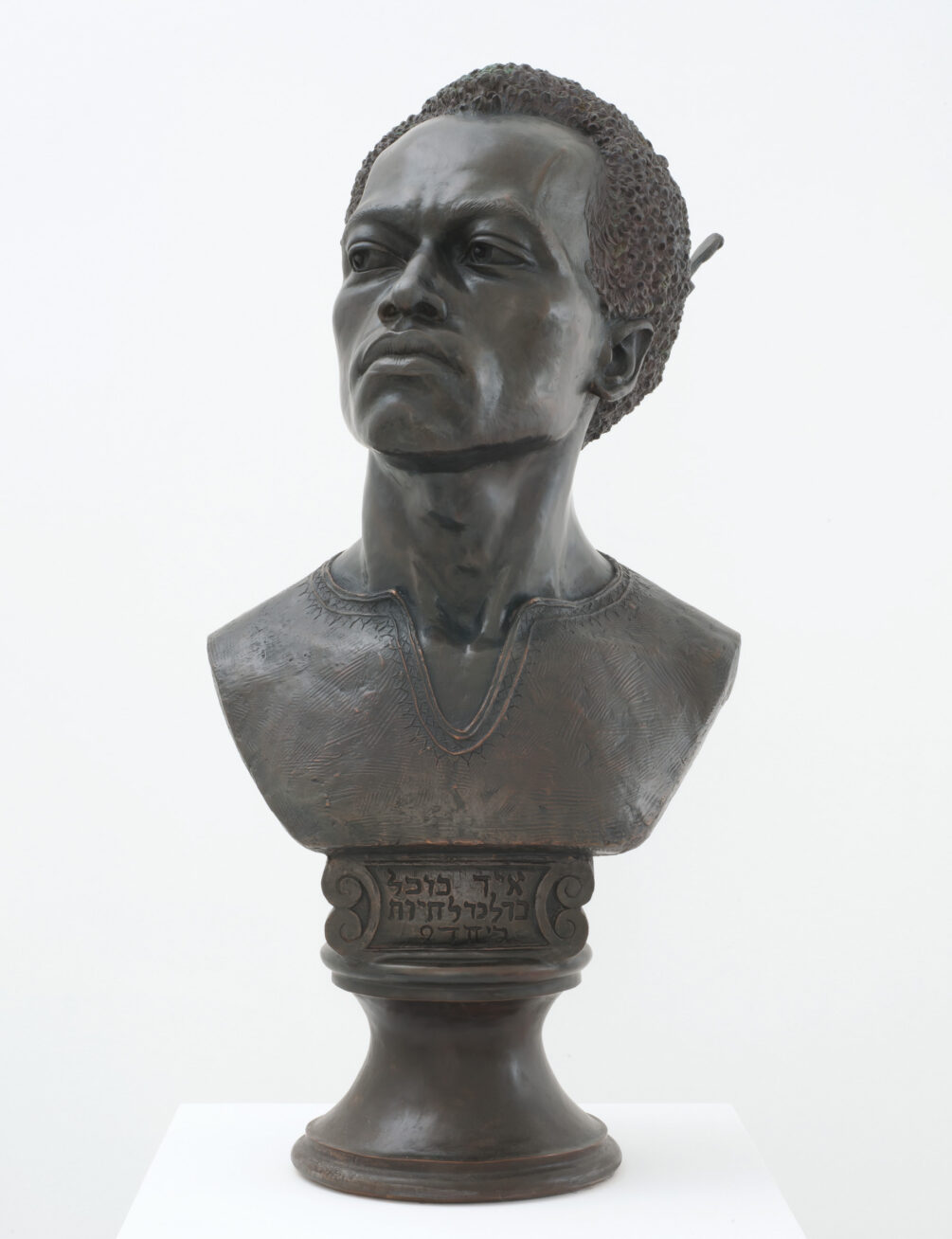 Kehinde Wiley (American, born 1977)
Likunt Daniel Ailin (The World Stage: Israel), 2013
Bronze
45 x 23 x 19 inches
Museum Purchase: Funds provided by patrons of the 2014 NEW for the WALL evening
2014.125.1
© Courtesy of the artist and Roberts & Tilton, Culver City, California